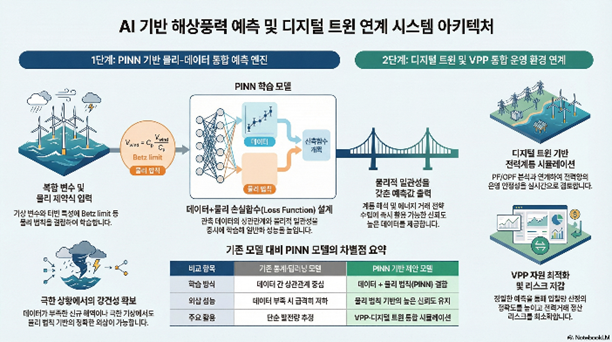 AI 기반 해상풍력 발전량 예측 및 디지털 트윈 연계형 가상발전소(VPP) 시뮬레이션 기술 개발